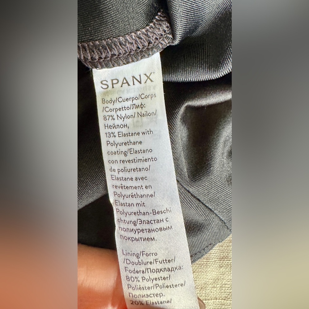 SPANX Black Faux Leather Moto Leggings - Picture 11 of 12
